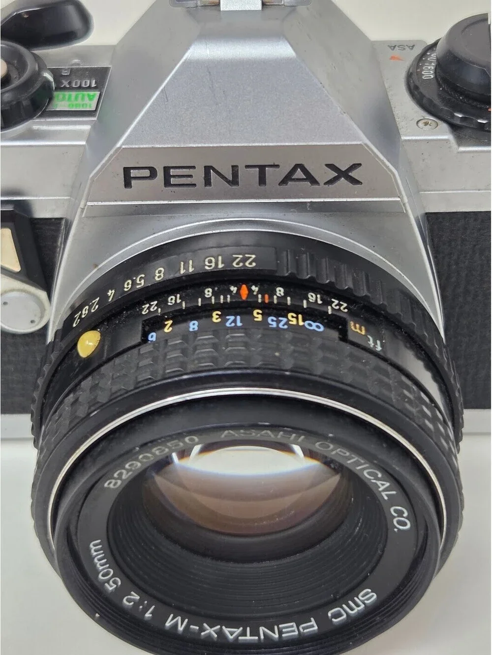Pentax MG 35mm SLR Film Camera SMC Pentax-M 50mm F2 Lens Asahi Optical Japan
